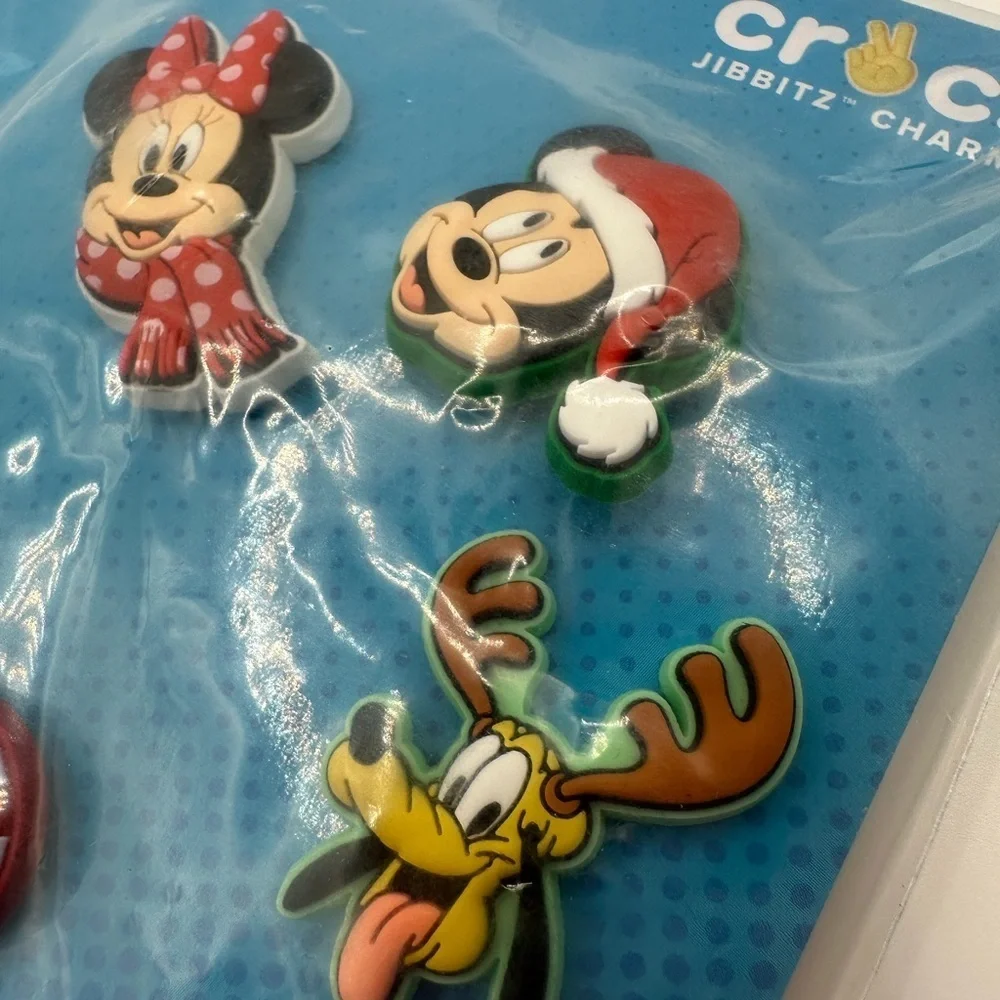 Disney Mickey and Friends Holiday Crocs Shoe Charms - Multicolor NWT